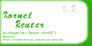 kornel reuter business card
